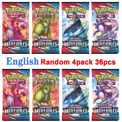 Pokemon Card Game Box Scarlet & Violet Evolutions 151 Temporal Forces Sun Moon Team up 4 Packs (Each Pack Contains 9/10 Cards)