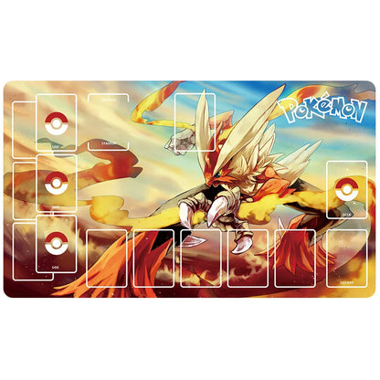 New 600x350mm PTCG Eevee Mewtwo Single Player Playmat Anime Cartoon Duel Disk Game Ash Ketchum Rubber Board Game Mat Toy Gifts