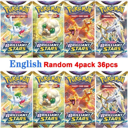 Pokemon Card Game Box Scarlet & Violet Evolutions 151 Temporal Forces Sun Moon Team up 4 Packs (Each Pack Contains 9/10 Cards)