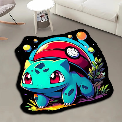 Area Rug Anime Pokémon Venusaur Greninja Charizard Pikachu Sylveon Charmander Customize Printed Carpet for Home Decor
