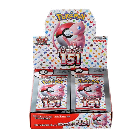 140pcs/Box Anime Pokemon Japan Version TCG Scarlet Violet 151 Classics Expansion Booster Box Pokemon Trade Card 20 Pack Cards