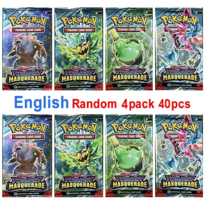 Pokemon Card Game Box Scarlet & Violet Evolutions 151 Temporal Forces Sun Moon Team up 4 Packs (Each Pack Contains 9/10 Cards)