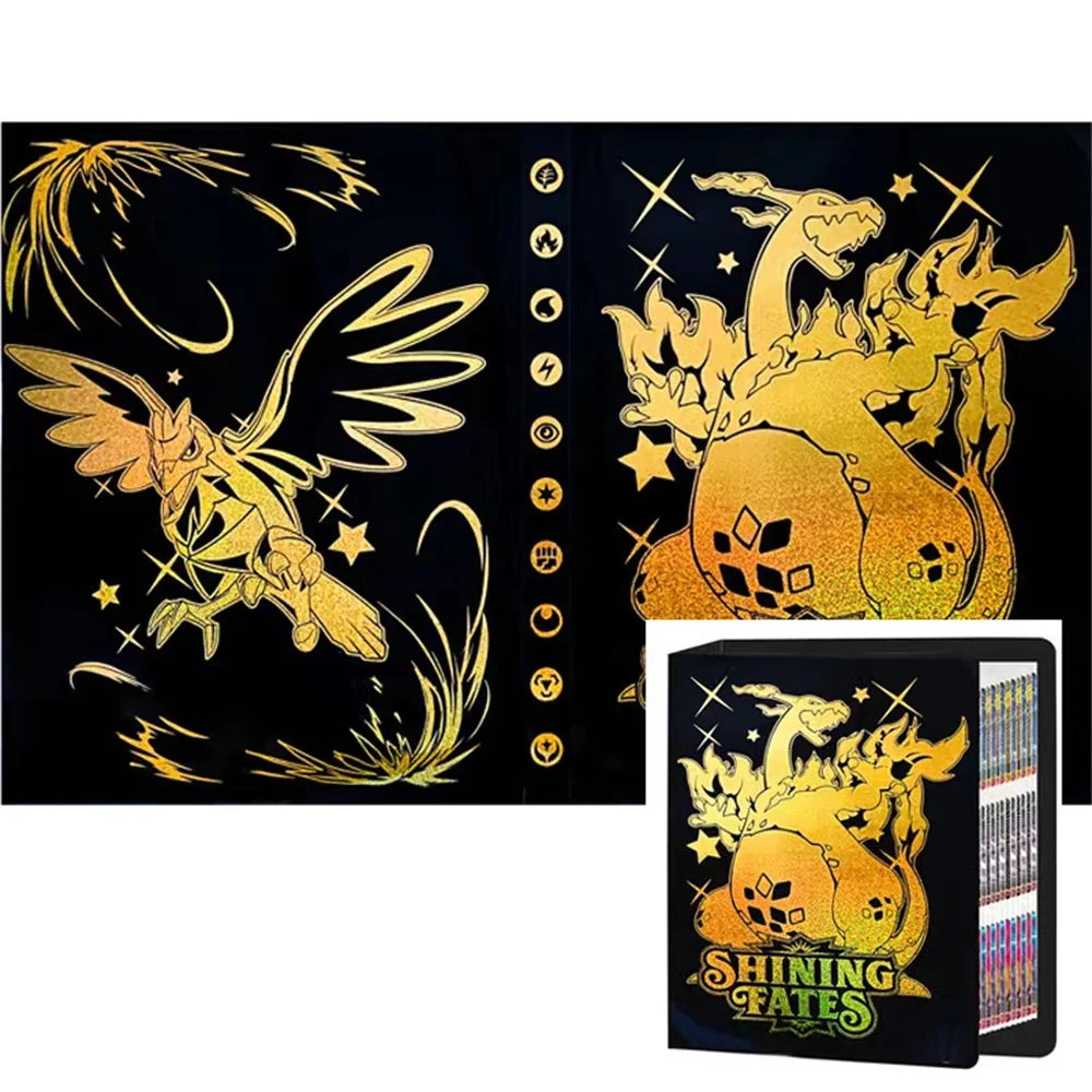 2024 Charizard Mewtwo Holder Binder Collections Folder Anime Card Protector Notebook for Pokemones Album 240/540Pcs Card Book