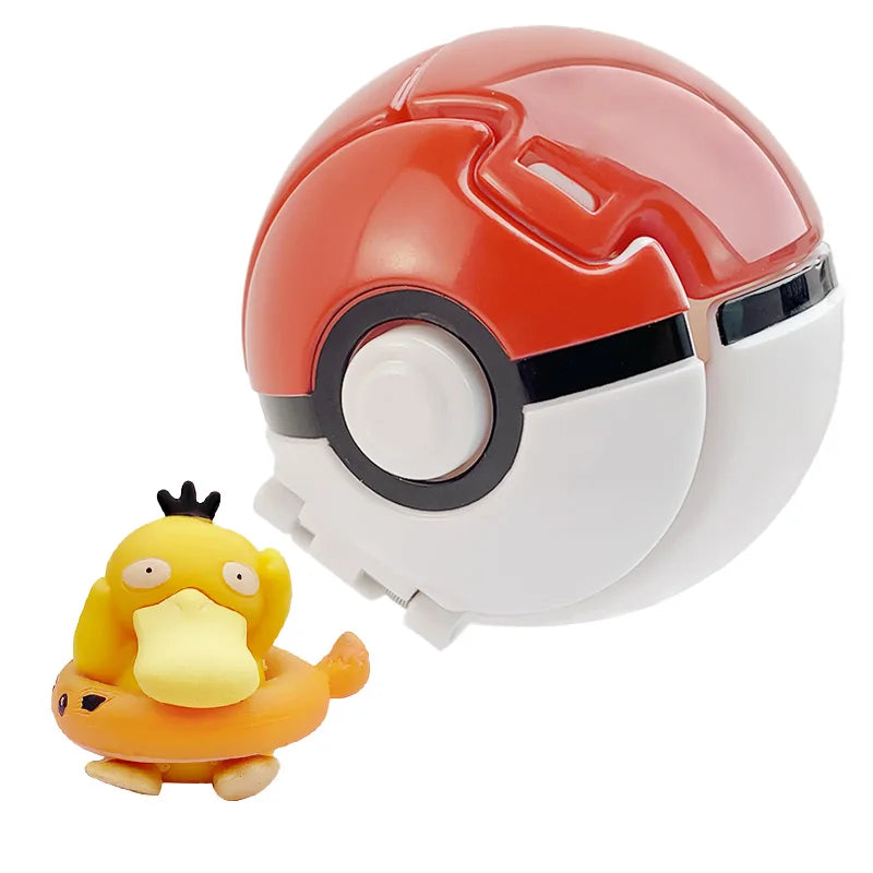 Random 7CM Pokeball Pokemon big ball Anime action figure Pikachu Litten Psyduck Squirtle Bulbasaur Go Toy boy kid Birthday Gift